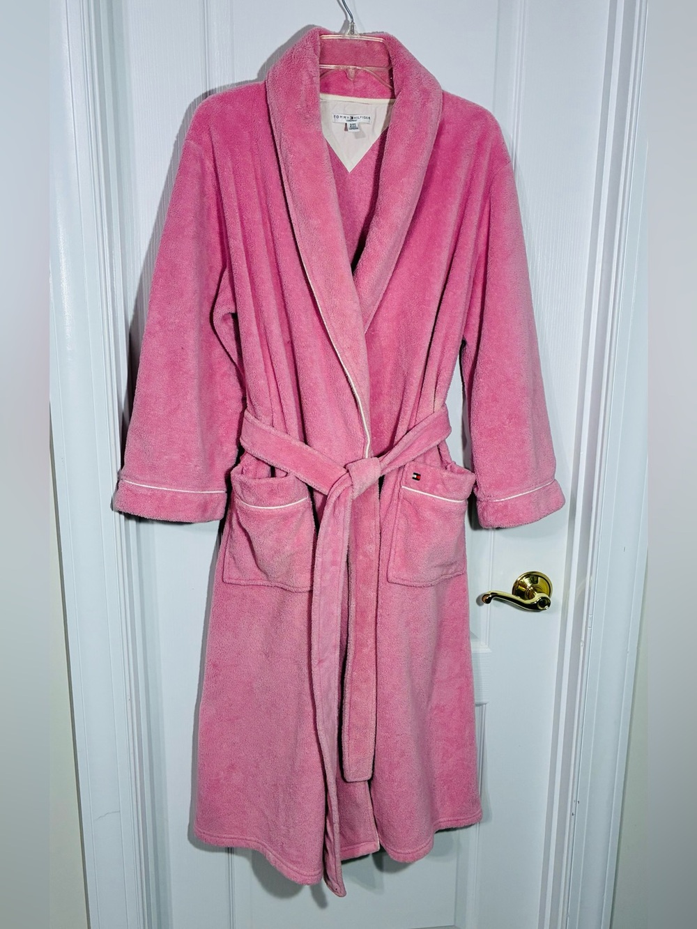Y2K Tommy Hilfiger Pink Plush Robe Size S/M